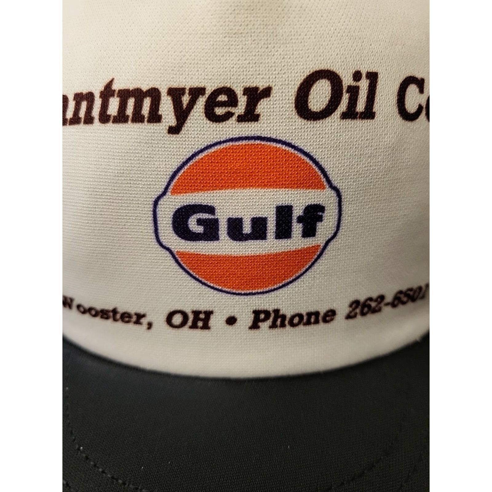 Vintage VINTAGE Gulf Oil Trucker Hat Snapback Wooster OH 1970s Like-new Gulf Oil Co. Santmyer Oil One Size Fits All Unisex Adults Size ONE SIZE - 2 Thumbnail