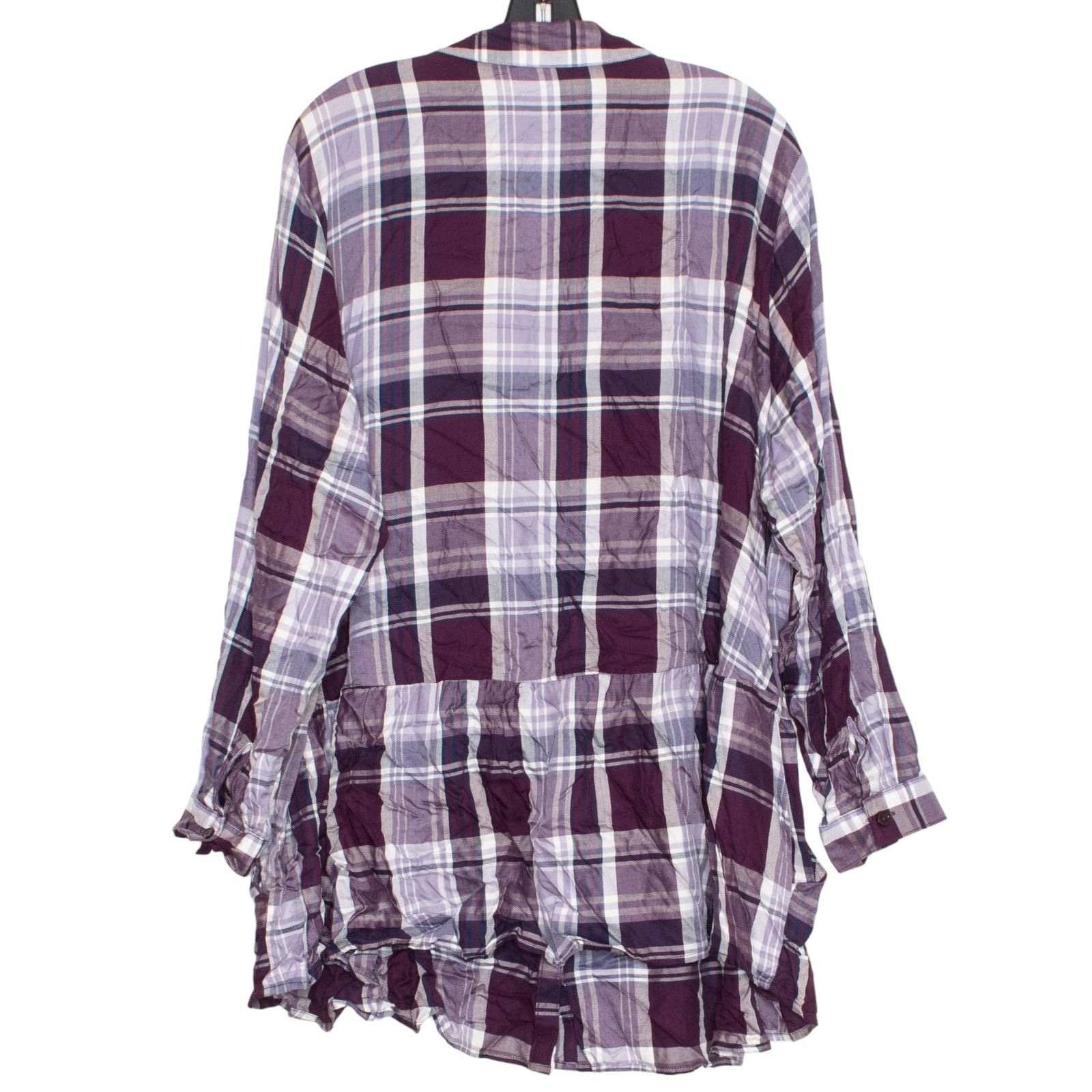 Other Catherines Top Cottage Oversized Y2K Button Plaid Purple 2X Size 3XL / US 20-22 - 2 Thumbnail