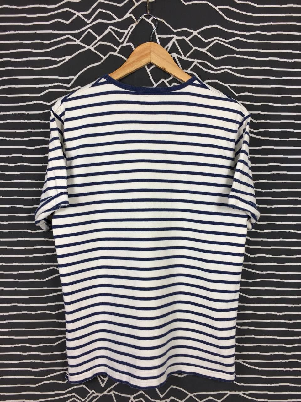 Japanese Brand × PPFM Vtg PPFM Japanese Brand Casual Striped V-Neck Tee Size US M / EU 48-50 / 2 - 4 Thumbnail
