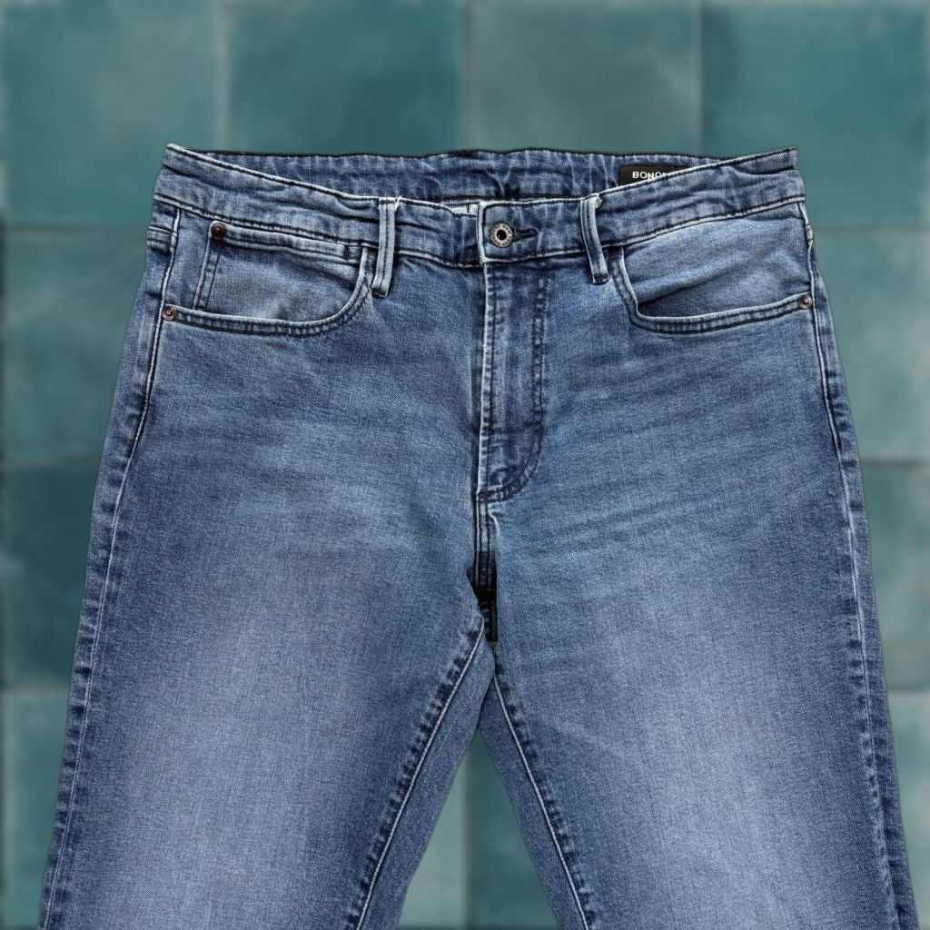 Bonobos Bonobos Jeans Mens 34x34 Blue Medium Wash Slim Straight Stretch Denim Casual Size US 34 / EU 50 - 1 Thumbnail