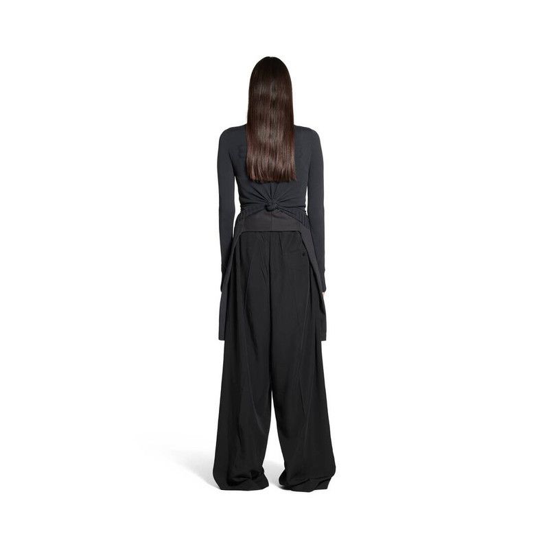 Balenciaga o1s1wg110126 BB Paris Icon Knotted Fitted Zip-Up Jacket Size M / US 6-8 / IT 42-44 - 4 Thumbnail