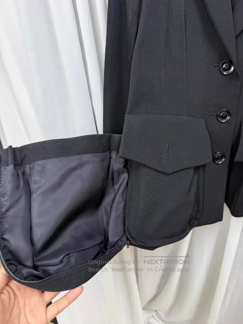 Yohji Yamamoto Yohji Yamamoto 23AW mainline waist-cinched detachable doub Size US S / EU 44-46 / 1 - 5 Thumbnail