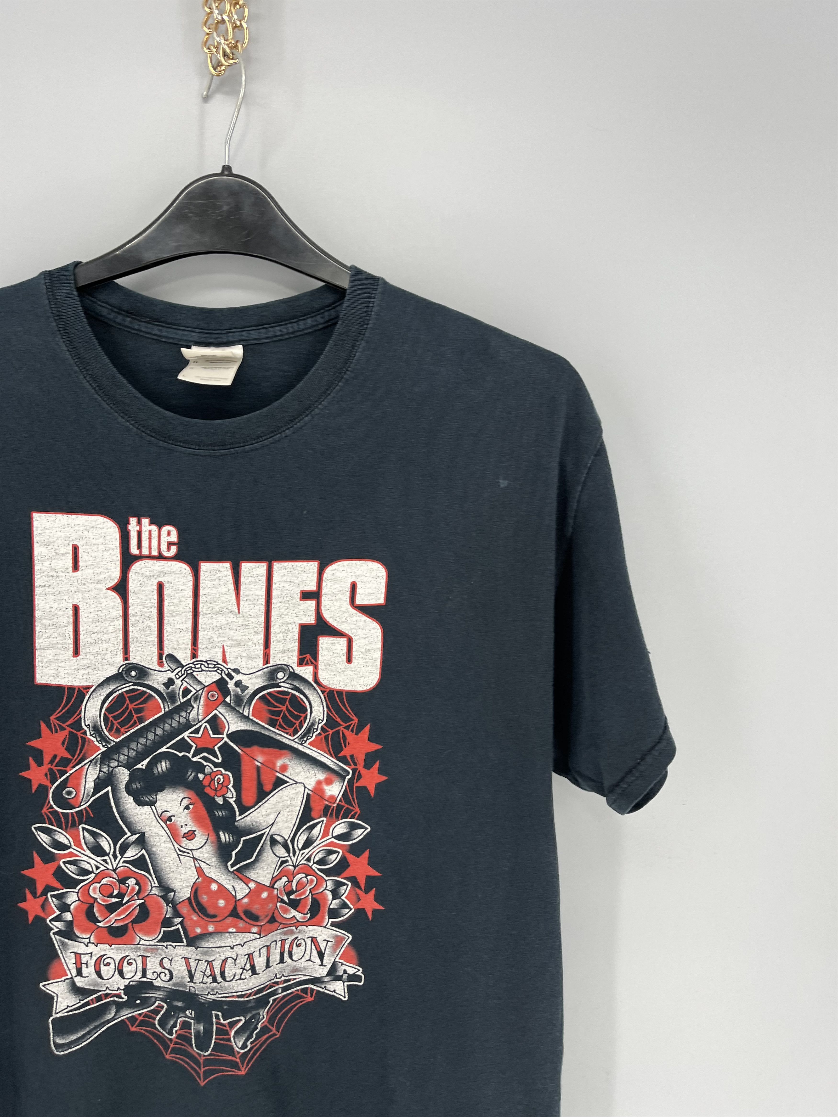 Band Tees The Bones Rock T-Shirt Vintage Anvil Size M Black Size US L / EU 52-54 / 3 - 5 Thumbnail