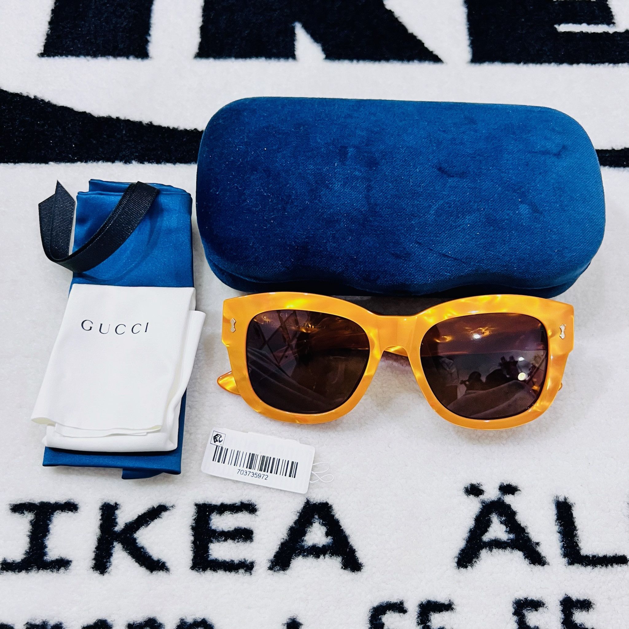 Gucci GUCCI AUTHENTIC 1110 Yellow Pearl Chunky Bold Sunglasses Size ONE SIZE - 1 Thumbnail