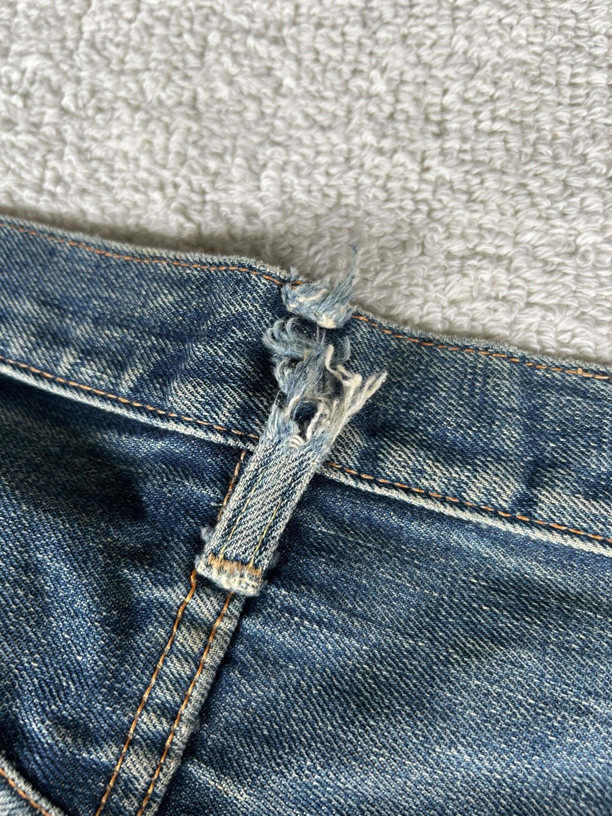 Levi's × Vintage Vtg 50-60s Levis Big E Single Button6 Selvedge Distressed Size US 36 / EU 52 - 15 Thumbnail