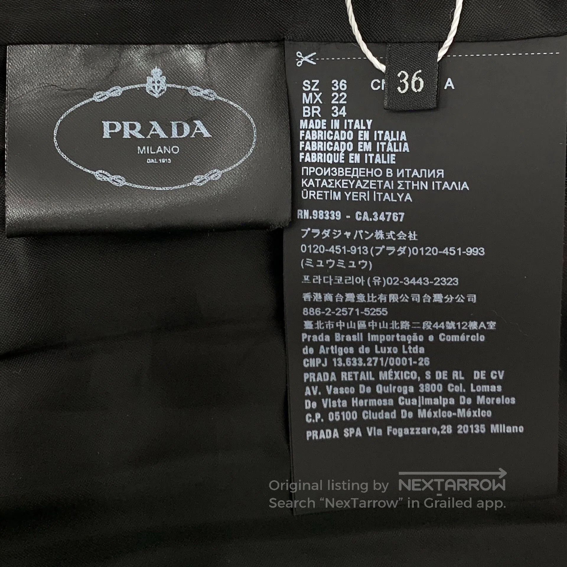Prada Prada Gray Cashmere Collar Long Coat. Size US XS / EU 42 / 0 - 9 Thumbnail