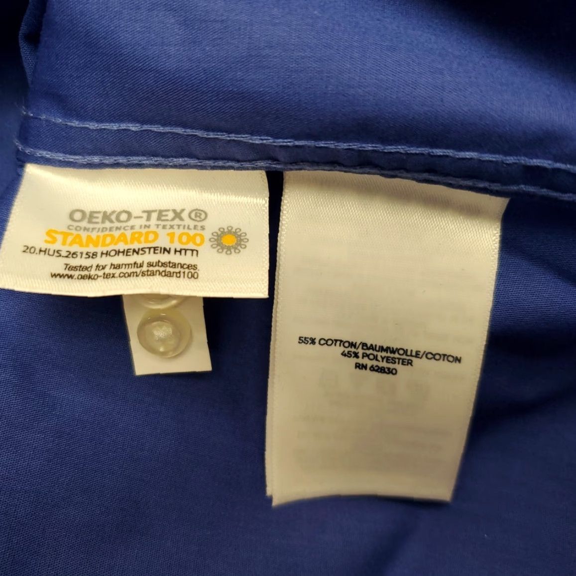 Lands' End VINTAGE Lands' End Shirt Womens 12 Cobalt Blue Long Sleeve Broadcloth Wrinkle Free Size XL / US 12-14 / IT 48-50 - 6 Thumbnail