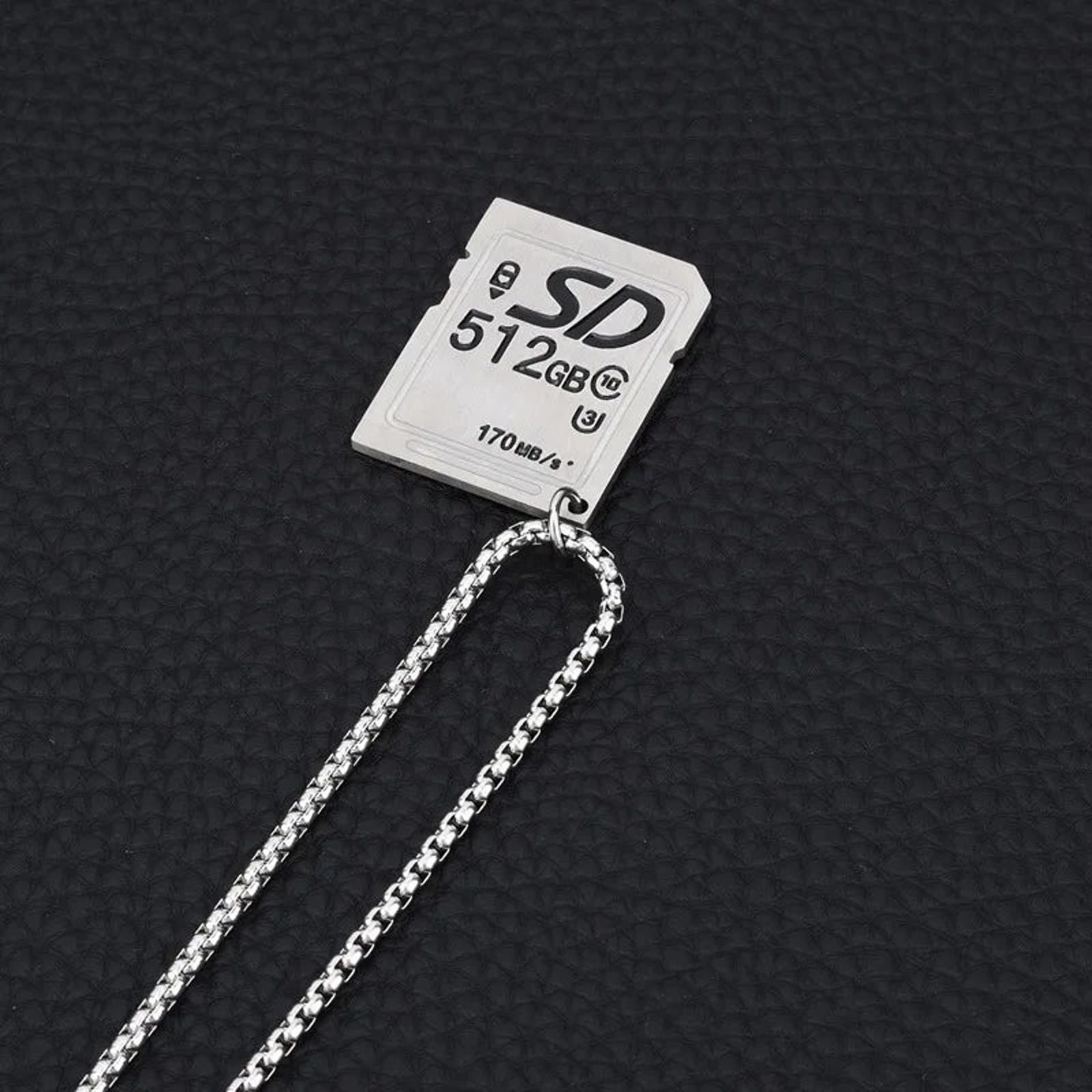 Jewelry SD Card Memory Card Pendant Necklace Size ONE SIZE - 8 Thumbnail