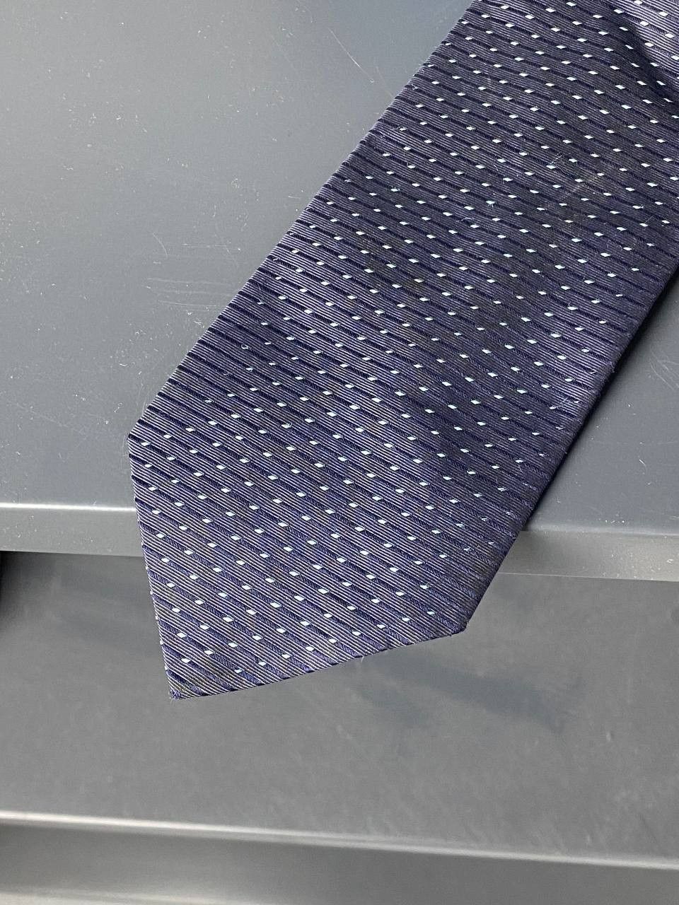 Dior Christian Dior Dot Navy Silk Tie Made In Italy Size ONE SIZE - 2 Thumbnail
