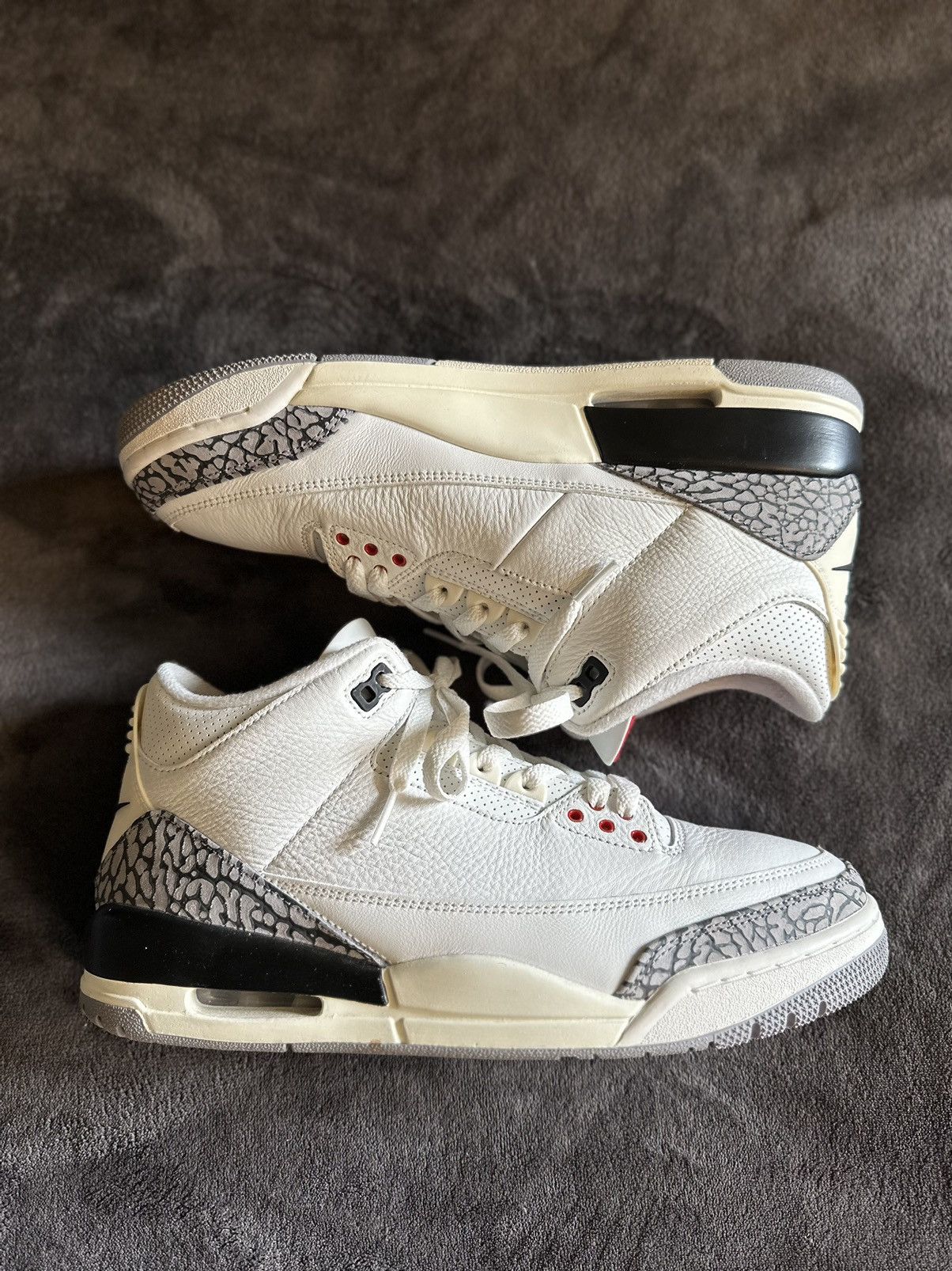 Pre-owned Jordan Nike Jordan 3 Retro White Cement Reimagined Size 10 Shoes