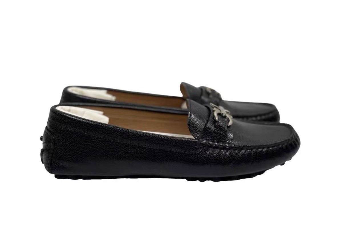 Salvatore Ferragamo Salvatore Ferragamo Gancini Leather Driving Loafers J31 Size US 5.5 / EU 38 - 3 Thumbnail