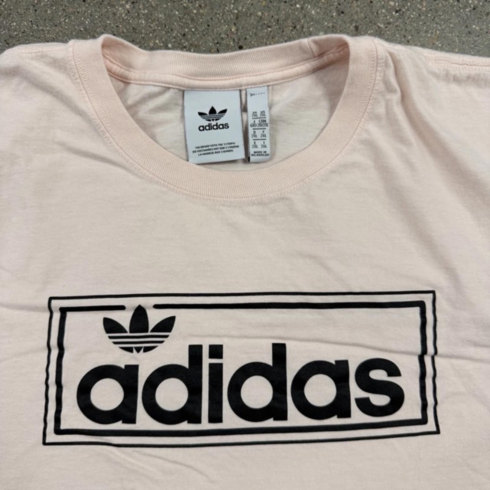 Adidas Vintage Style Adidas Trefoil Logo T-Shirt - Soft Pink - 2XL Size US XXL / EU 58 / 5 - 2 Thumbnail