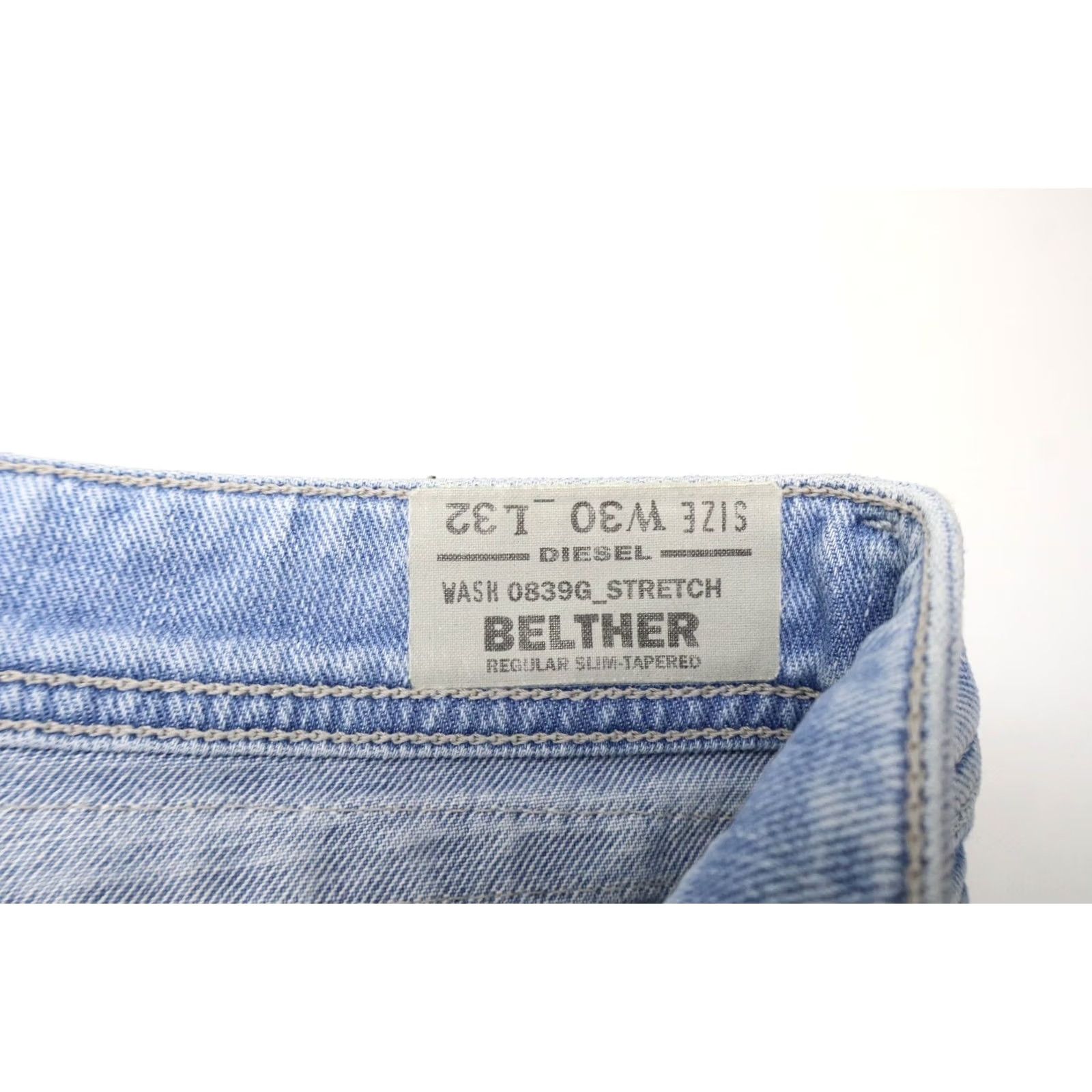Diesel DIESEL Belther Jeans Men's W30/L32 Blue Regular Slim-Tapered Faded Whiskered Size US 30 / EU 46 - 6 Thumbnail