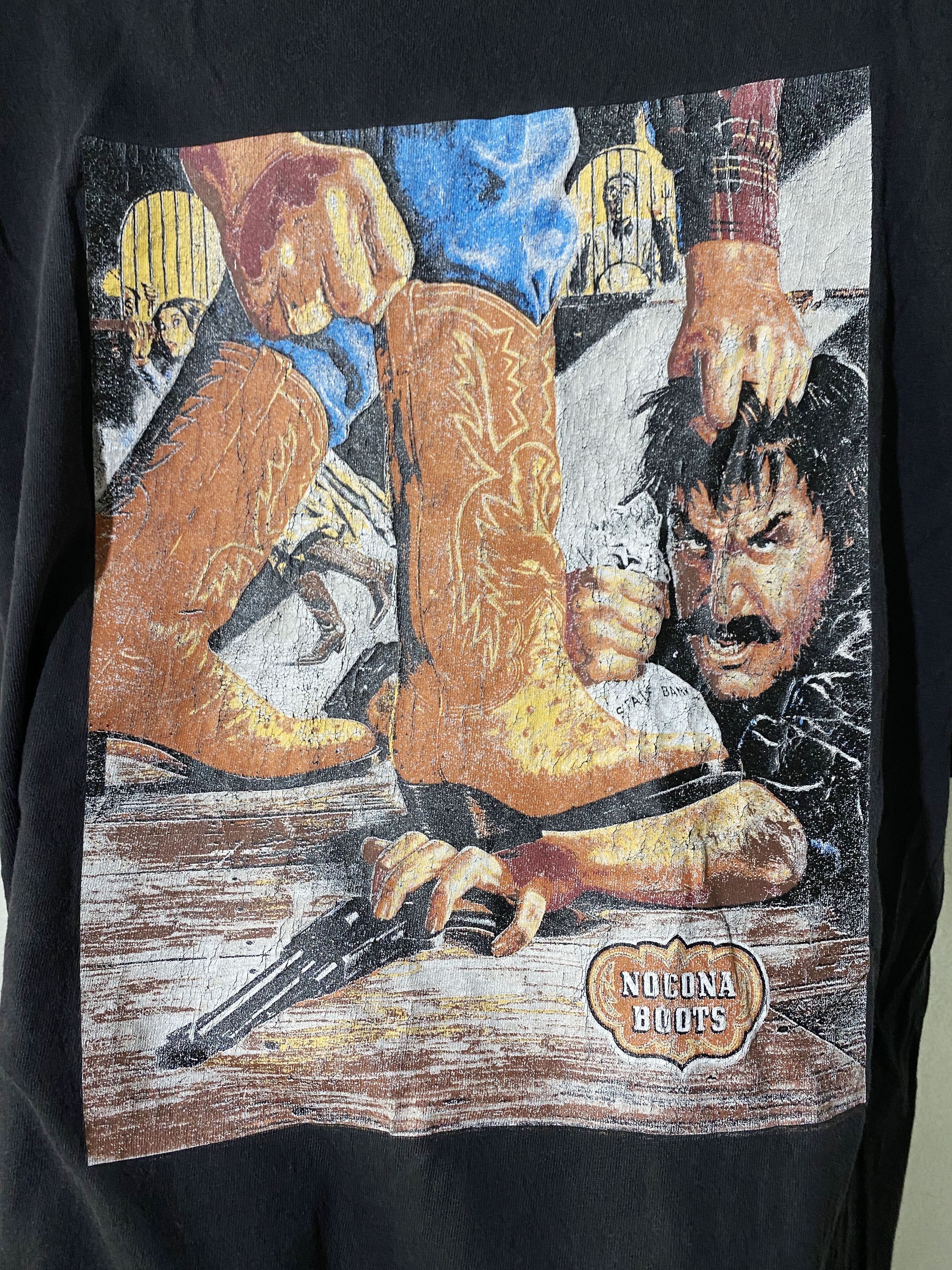 Nocona × Vintage Vintge 90s Nocona Boots Brand Bar fight Shirt Size US XL / EU 56 / 4 - 2 Thumbnail
