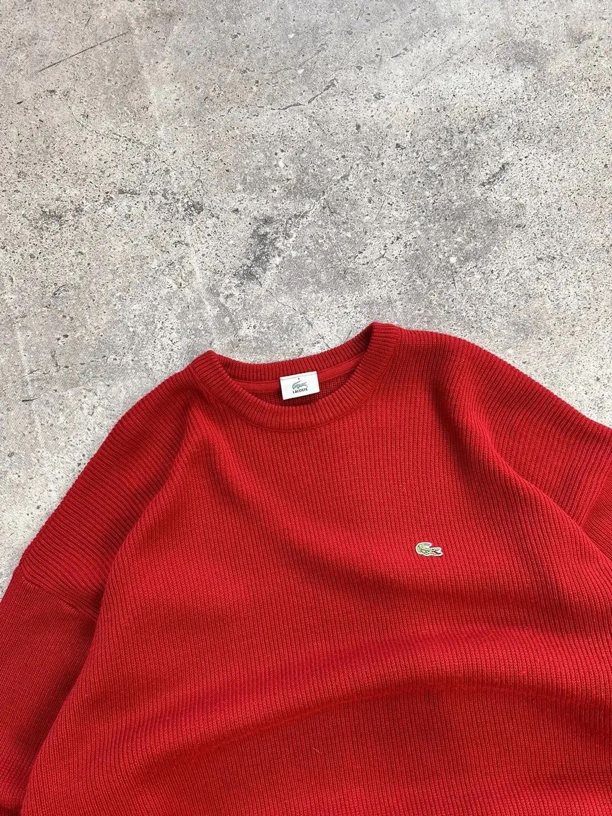 Lacoste × Vintage SALE💣💣 Chemise Lacoste knit Red wool blue sweater Size US XL / EU 56 / 4 - 7 Thumbnail