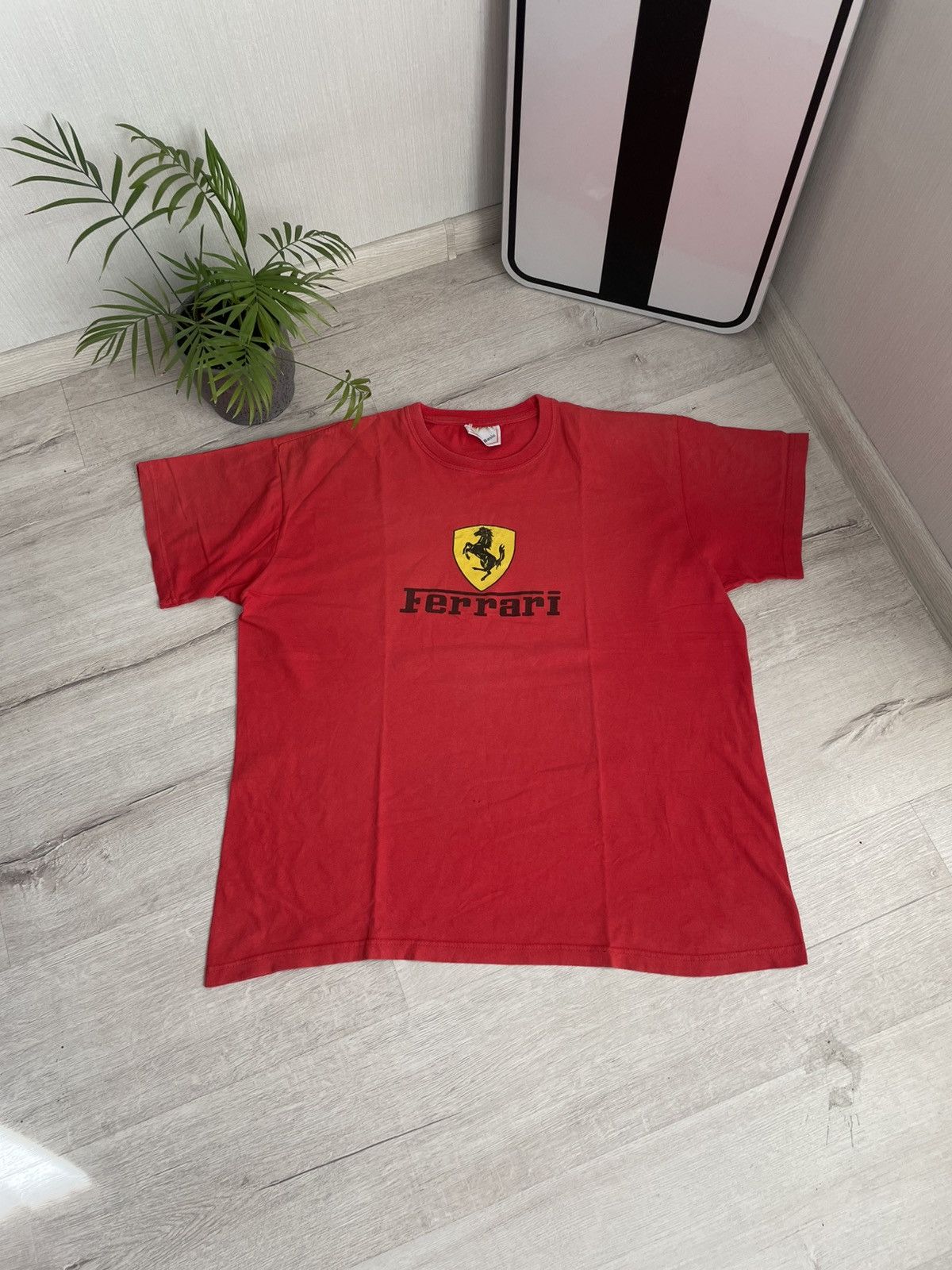 Designer Vintage 2000s Ferrari Big Logo Clasic Tee Carhartt Style Y2k Size US XL / EU 56 / 4 - 1 Thumbnail