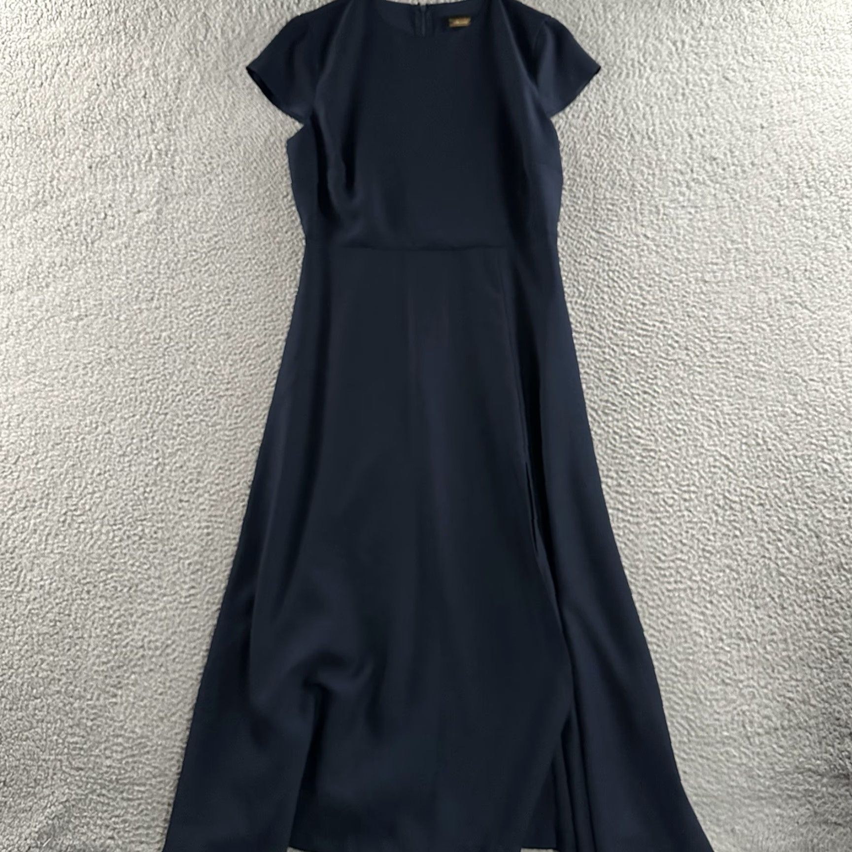 Vintage Alexia Admor Womens Dress Blue Size 6 Lily Midi Polyester Blend Sheath Short Sleeve Zip Dresses 6 Womens Blue Midi 90s? Size M / US 6-8 / IT 42-44 - 2 Thumbnail