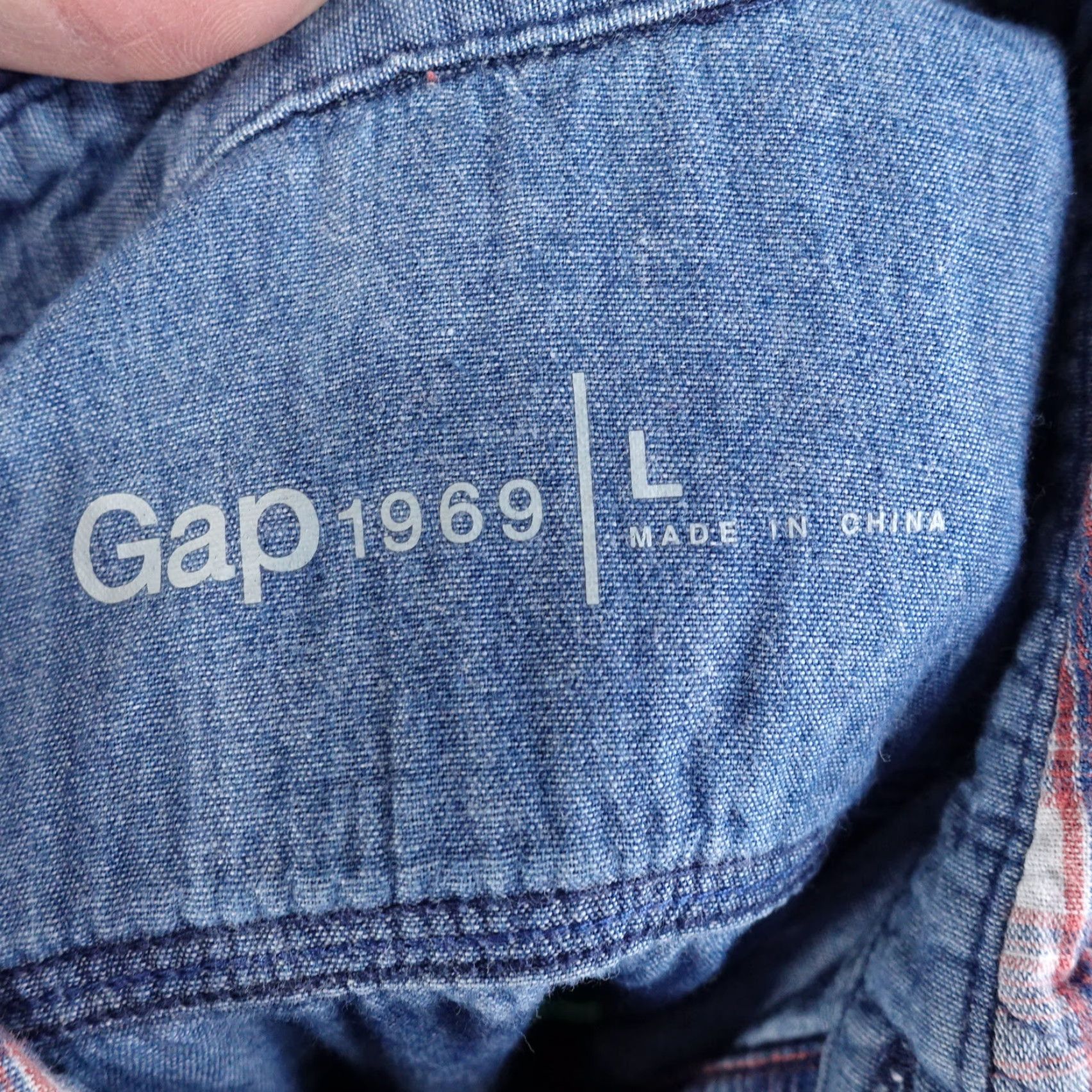 Gap GAP Plaid Button-Up Shirt Mens Size L Blue Short Sleeve 1969 Size US L / EU 52-54 / 3 - 6 Thumbnail