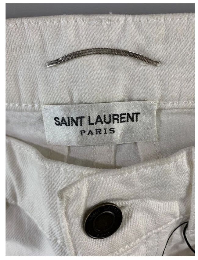 Saint Laurent Paris Saint Laurent 🇮🇹 x Hedi Slimane D02 M/SK-LW Blanc Jean 30 NWT Size US 30 / EU 46 - 2 Thumbnail