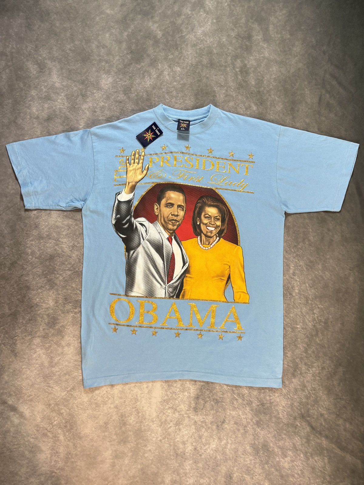 Rap Tees Michelle & Barack Obama Oversized Tee Bling 2000s Jeezy Y2K Size US XXL / EU 58 / 5 - 1 Thumbnail