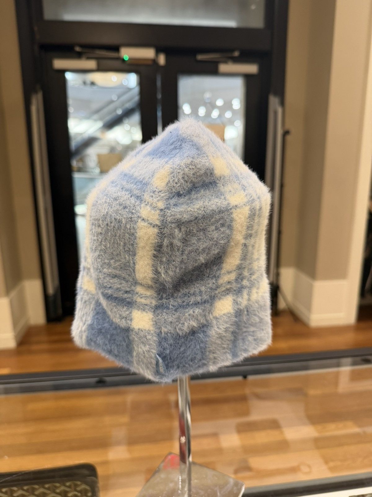 Sinclair Global Sinclair Brushed Plaid Beanie - Powder Blue Size ONE SIZE - 5 Thumbnail