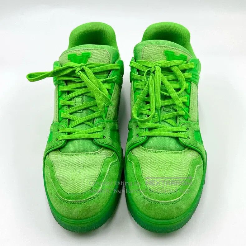 Louis Vuitton Louis Vuitton Trainer Jeans Fluorescent Green Board Shoes Size US 7 / EU 40 - 1 Thumbnail