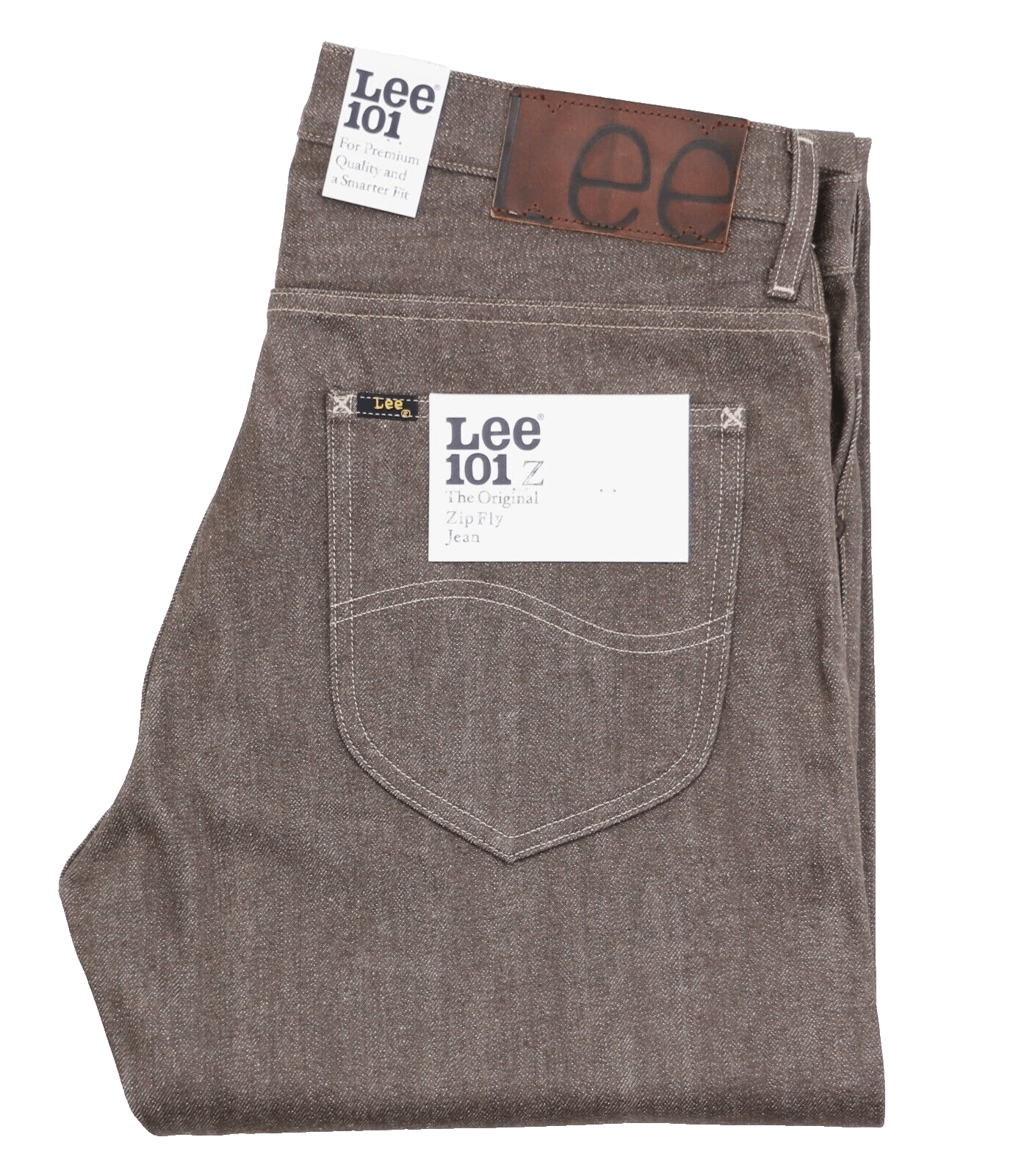 image of Lee 101Z W36 L34 Men's Jeans 14Oz Japanese Selvedge Denim in Sanforized Brown