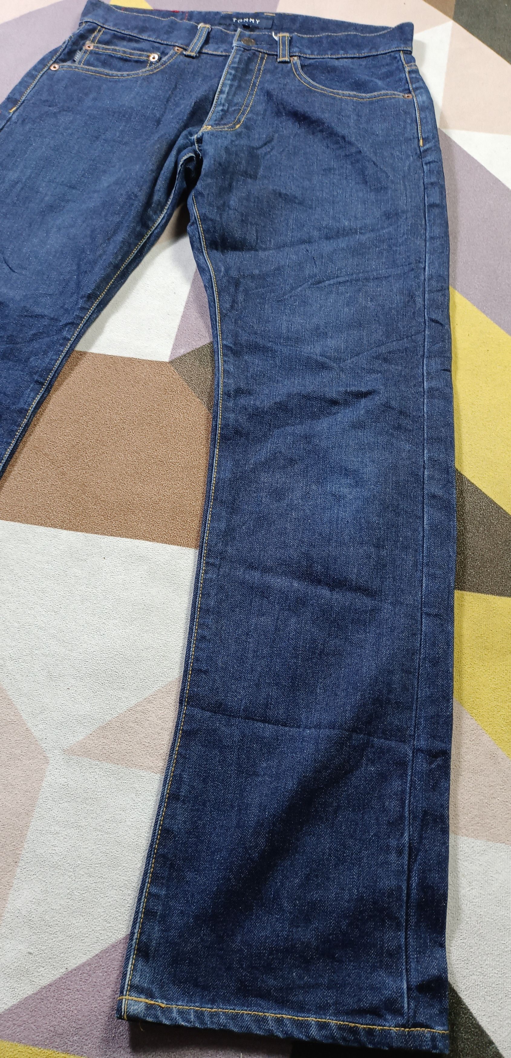 If Six Was Nine × Tommy Hilfiger × Tommy Jeans Vintage💥 Tommy Hilfiger Big Flag Straight Cut Jeans Size US 30 / EU 46 - 6 Thumbnail