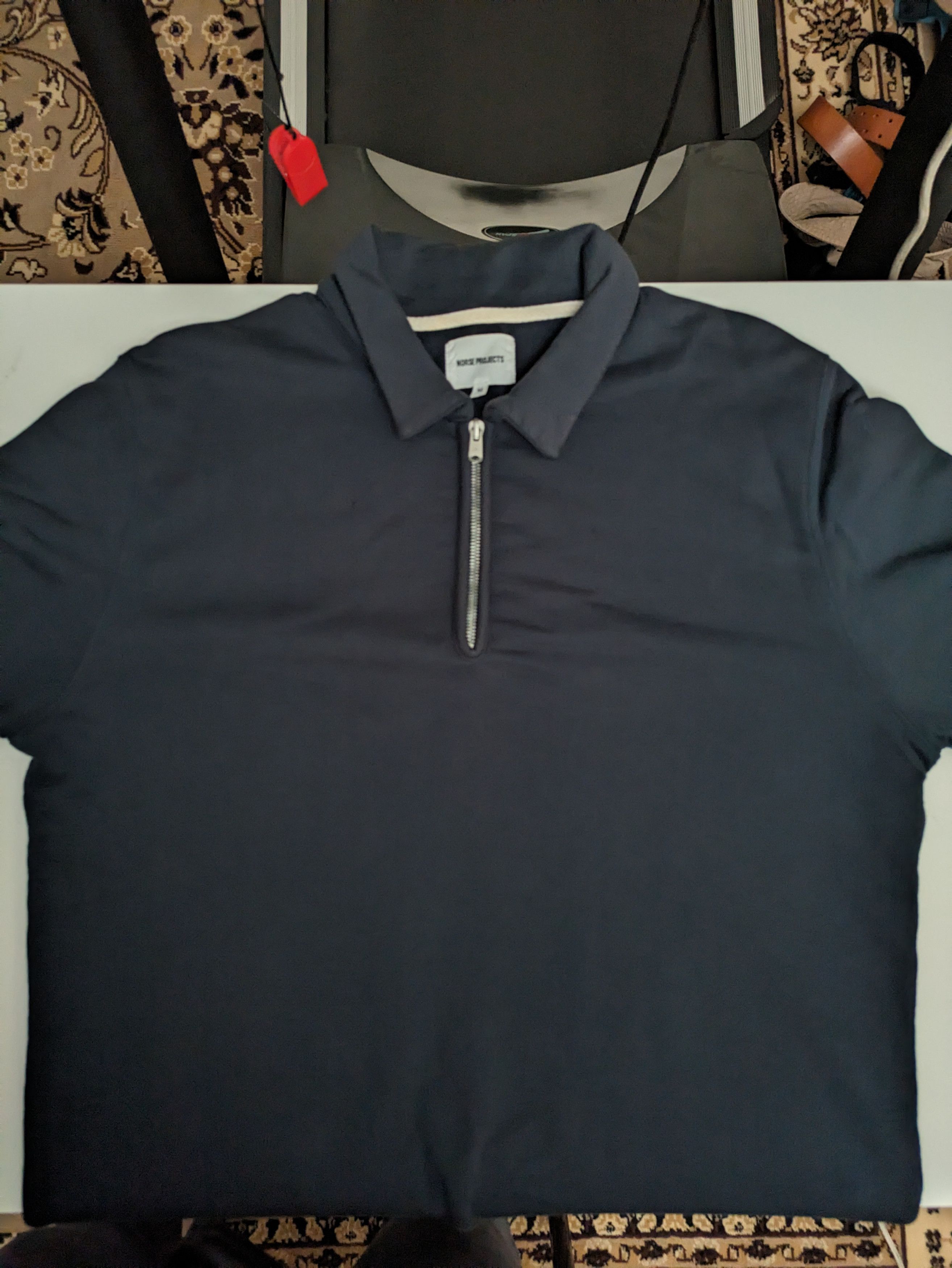 Norse Projects Half Zip Magne Sweater - Dark Navy Size US M / EU 48-50 / 2 - 4 Thumbnail