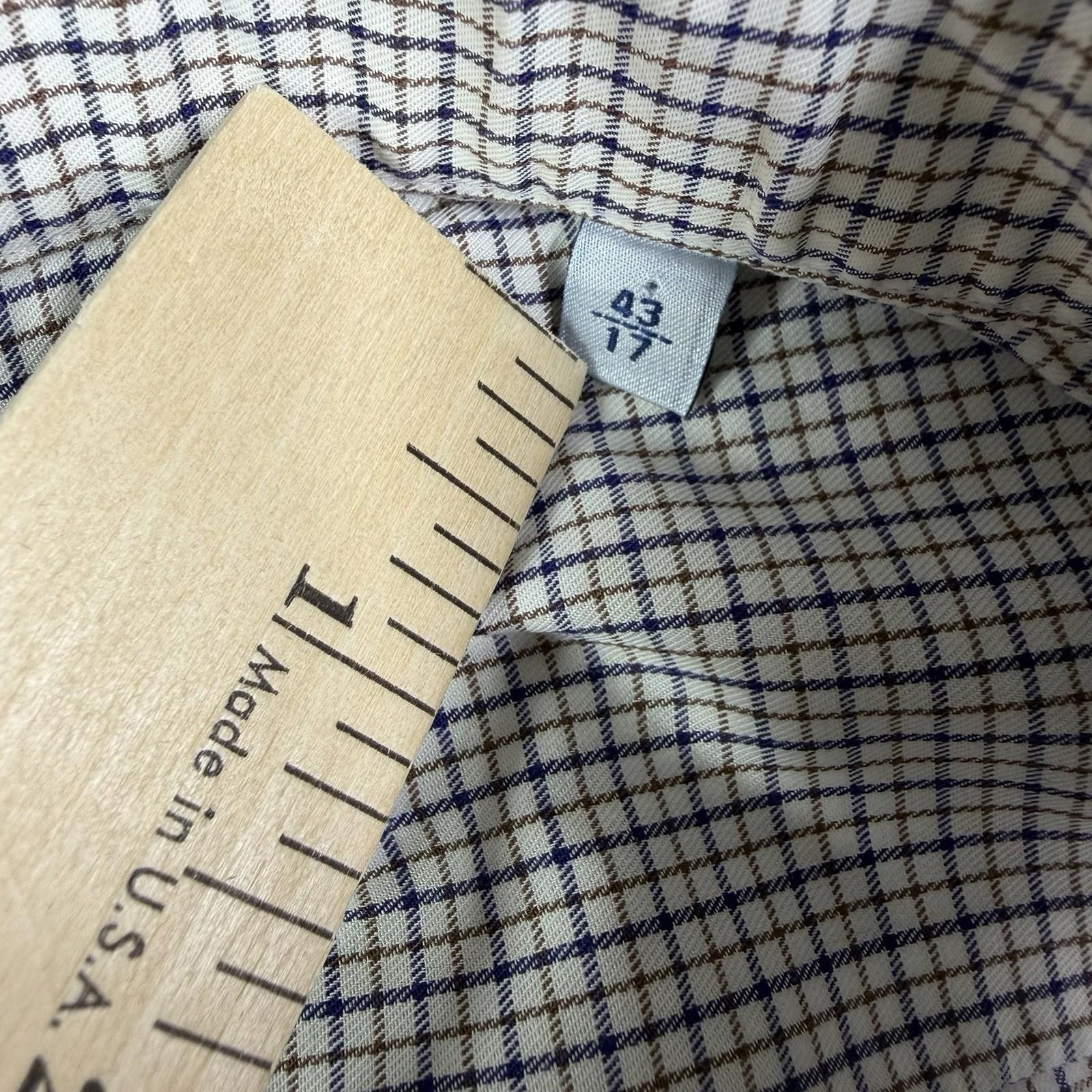 Other Boggi Milano Mens XL Shirt Blue White Long Sleeve 43/17 Size US XL / EU 56 / 4 - 4 Thumbnail