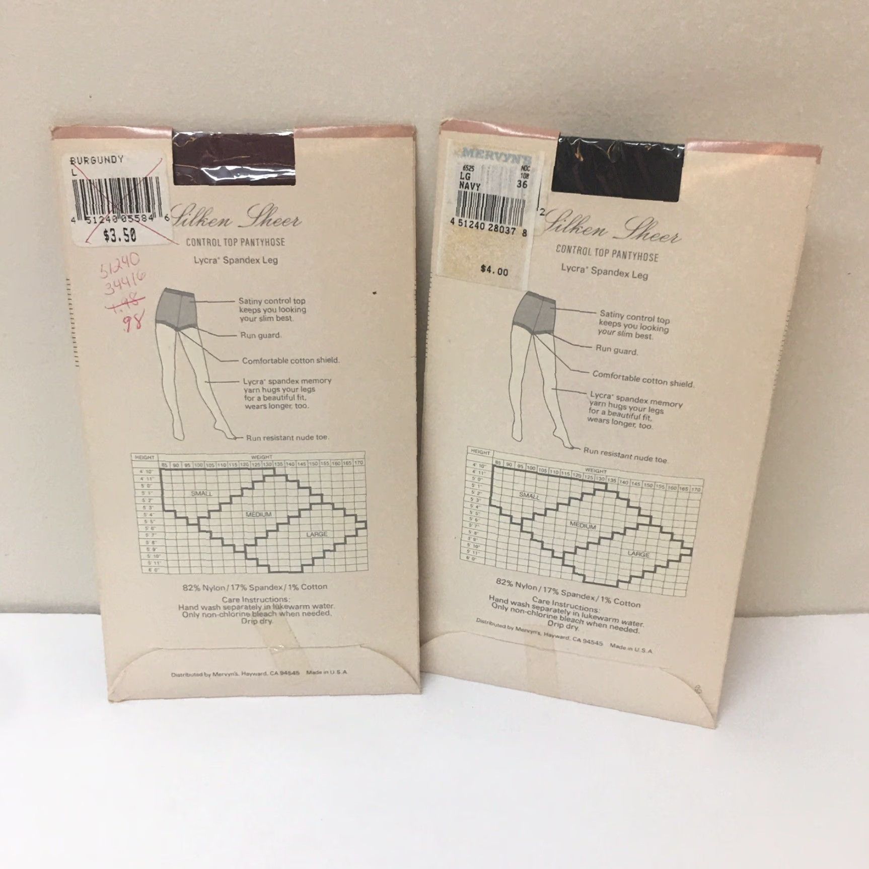 Vintage VINTAGE TJW Mervyn’s Navy & Burgundy Pantyhose 2 Pair Lot Size Large Control Top Size L / US 10 / IT 46 - 5 Thumbnail