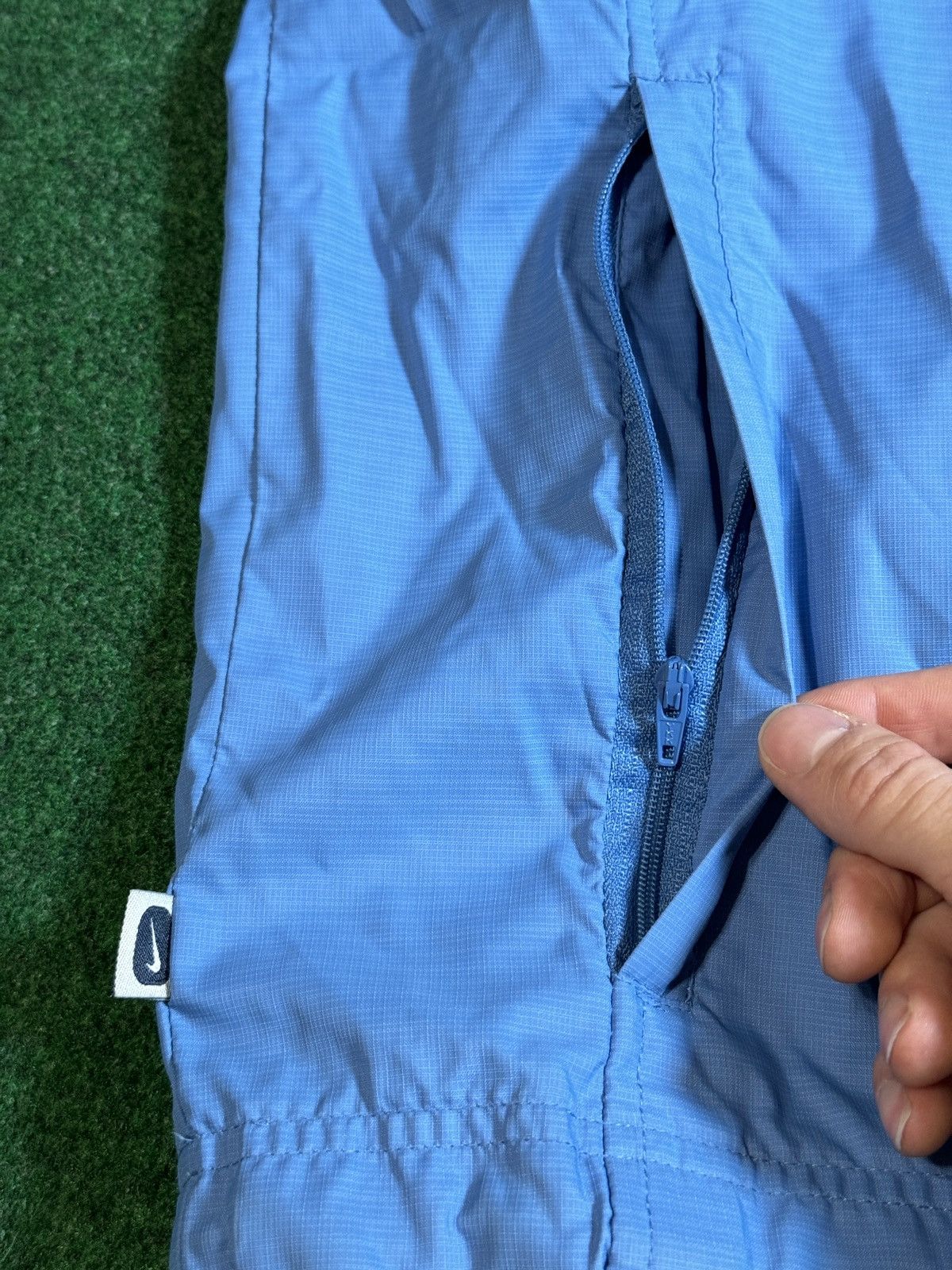 Nike × Vintage Vtg Y2K Nike UNC Blue North Carolina Full Zip Track Jacket Size US L / EU 52-54 / 3 - 4 Thumbnail
