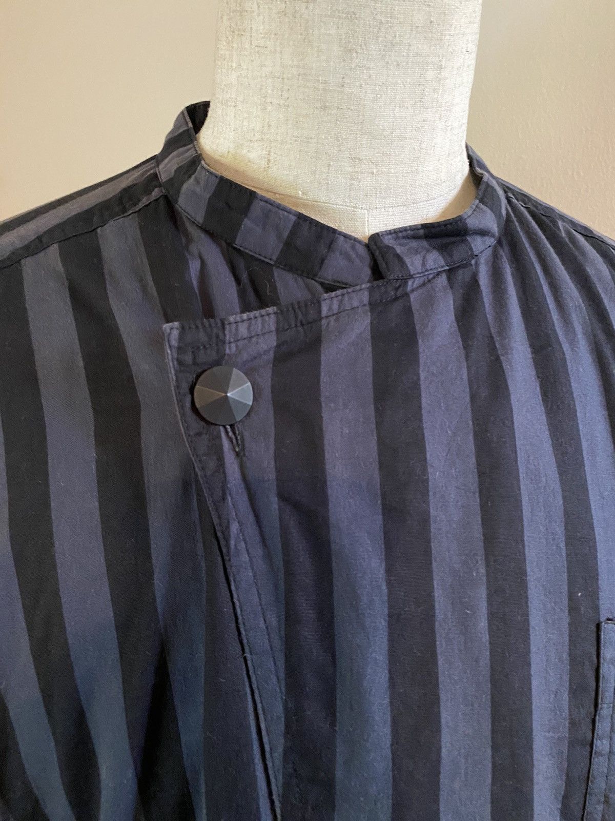 Designer × Japanese Brand KRO' FOFRO Stripes Mandarin Collar shirt Size US XL / EU 56 / 4 - 14 Thumbnail