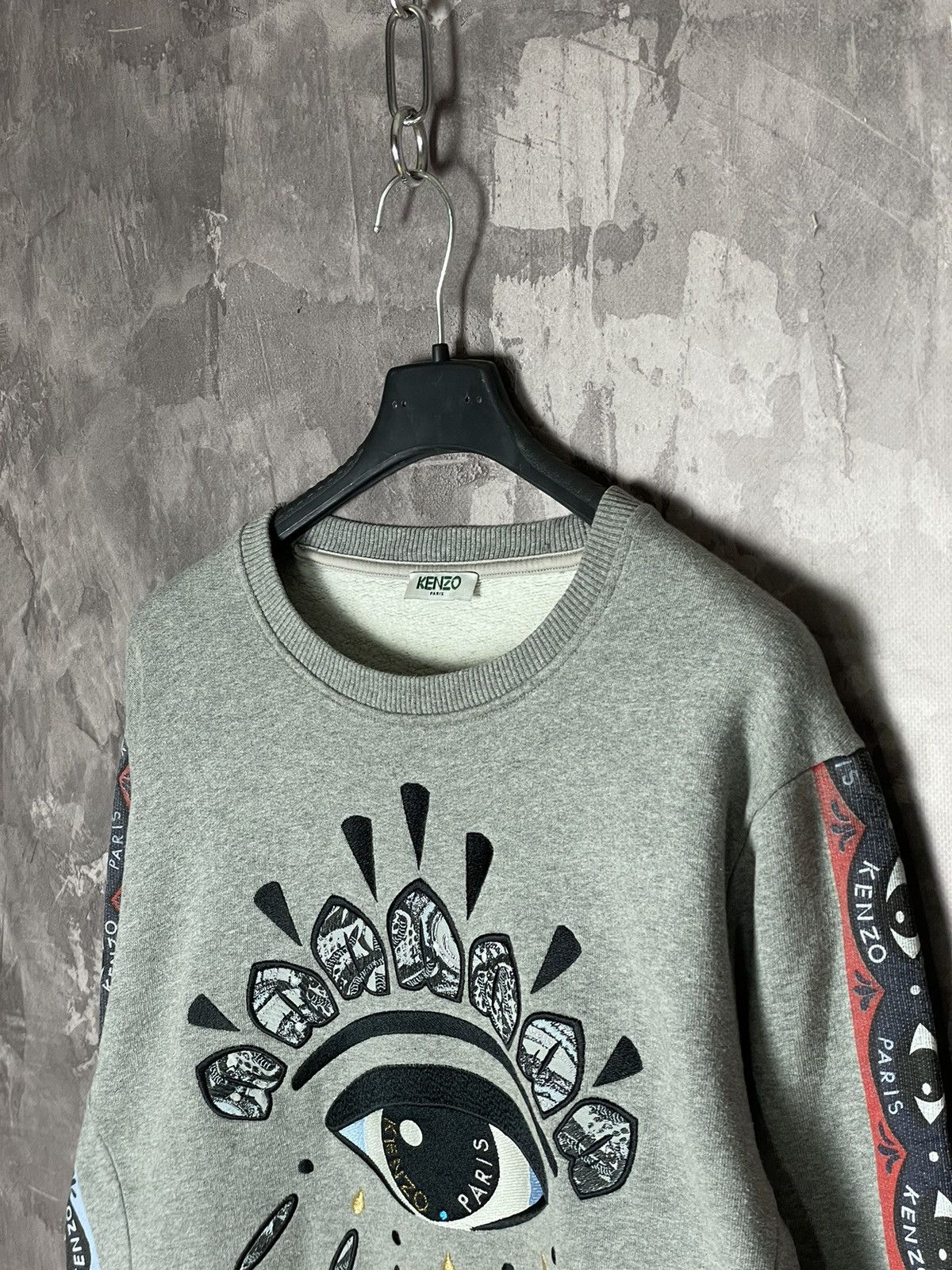 Hypebeast × Japanese Brand × Kenzo Kenzo Big Logo Overlogo embroidered sweatshirt Size M / US 6-8 / IT 42-44 - 8 Thumbnail
