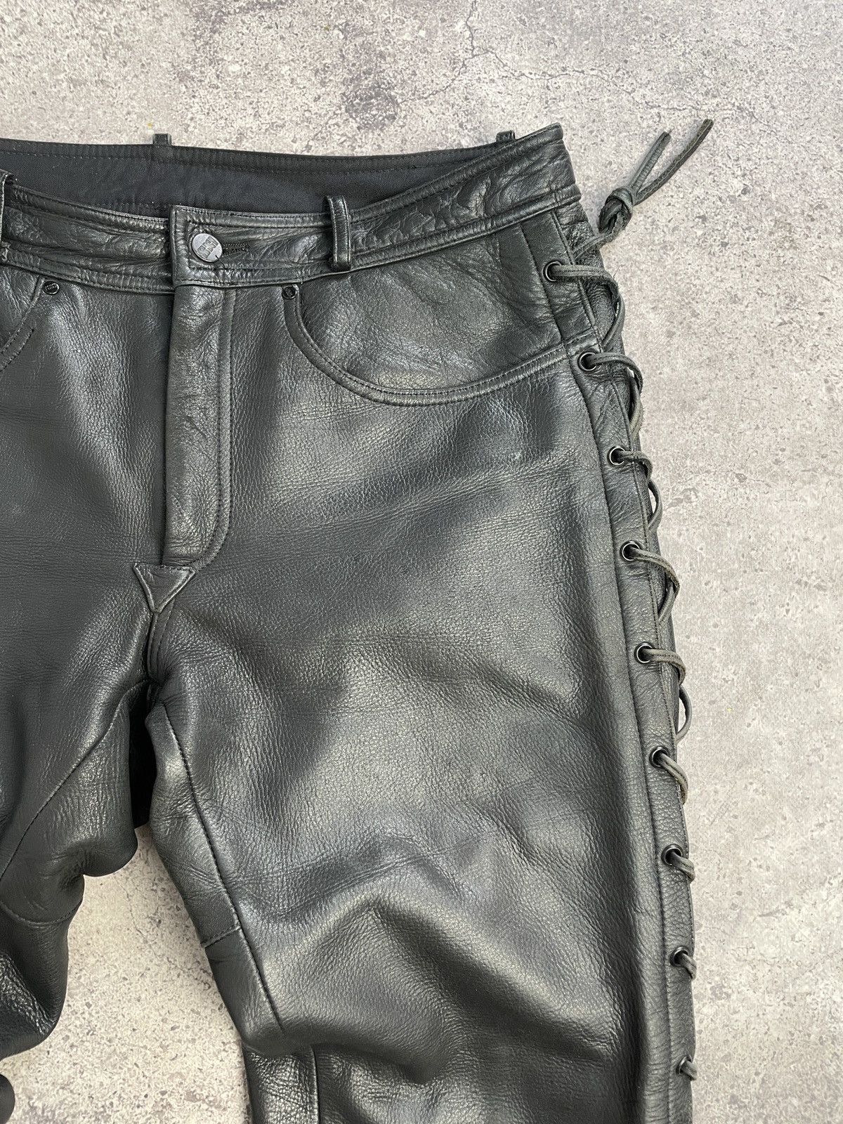 Vintage Vintage Junya Watanabe Rick Owens Style Leather Pants Size US 34 / EU 50 - 4 Thumbnail