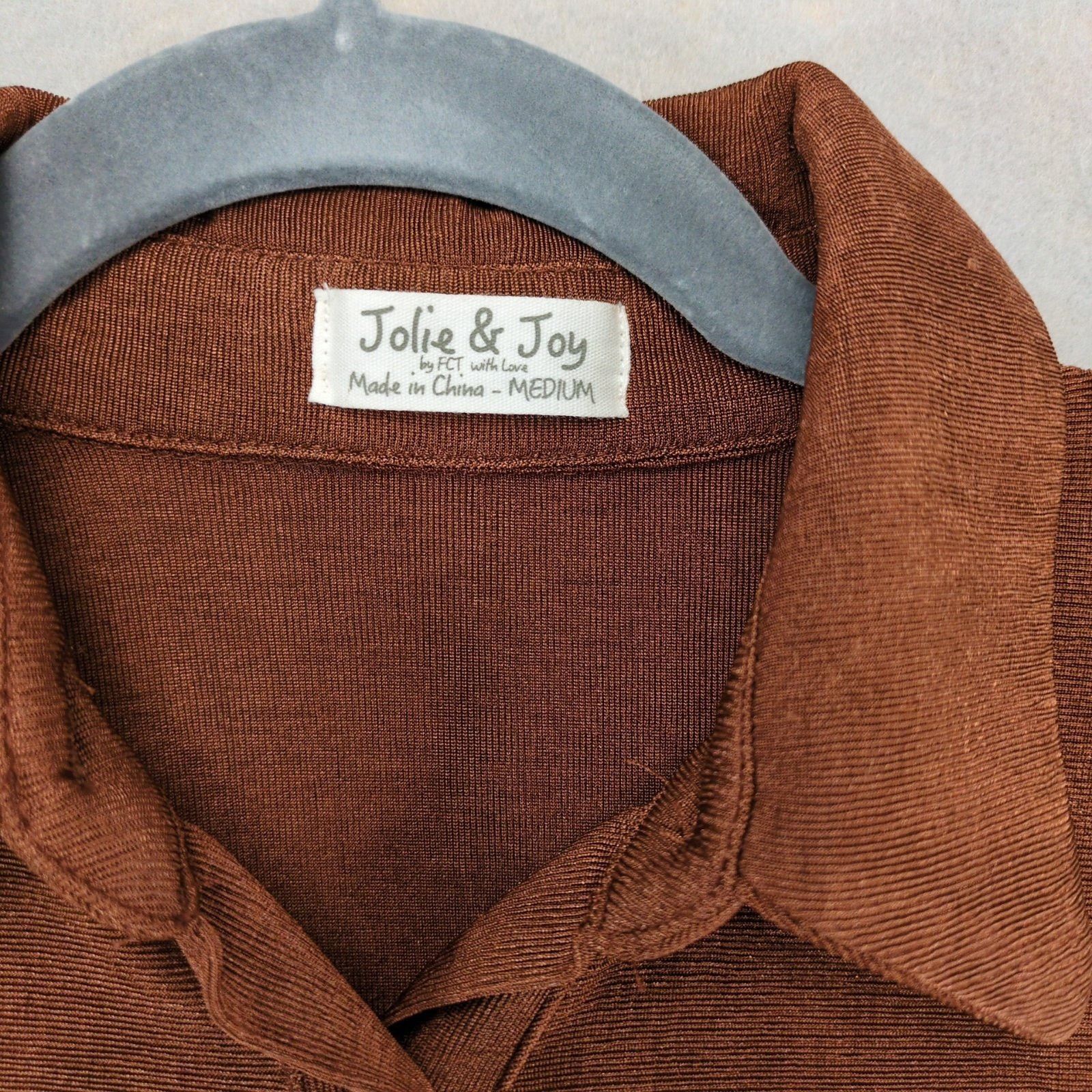 Other NWT Jolie & Joy Women's M Slinky Ruched Button-Down Dress Size M / US 6-8 / IT 42-44 - 3 Thumbnail