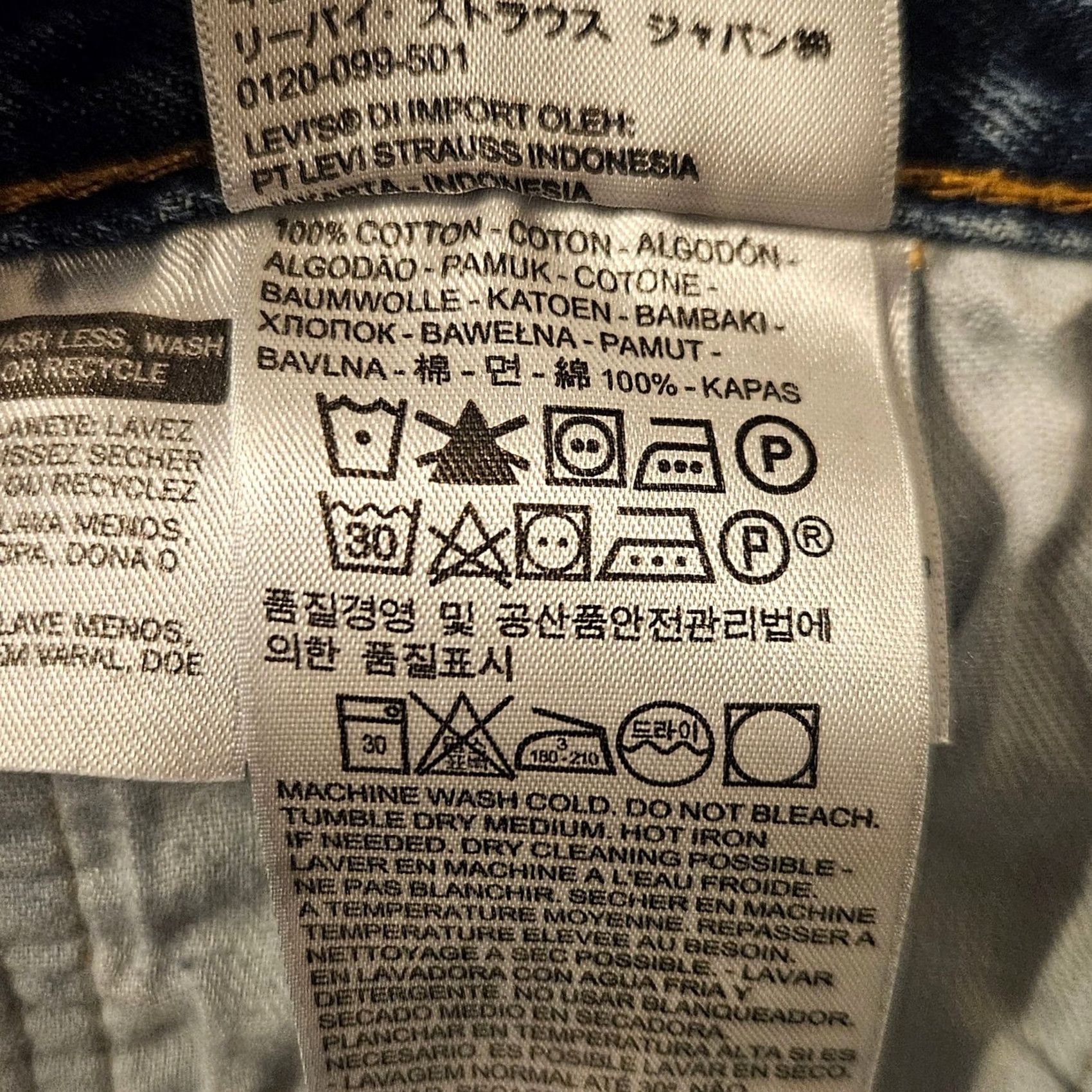 Levi's Levis 501 Original Fit Mens Blue Denim Straight Leg Button Fly Jeans 44x32 Size US 44 / EU 60 - 4 Thumbnail