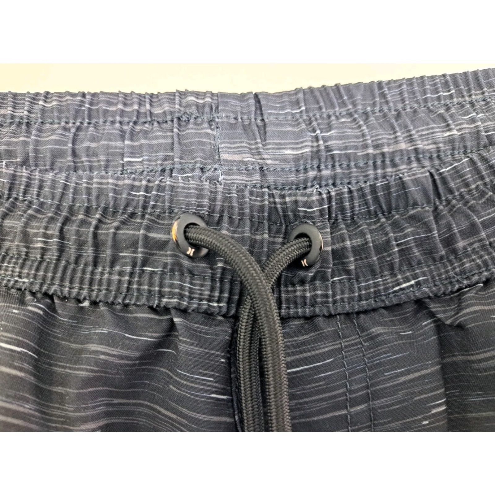 Hurley Hurley Mens Swim Shorts Black White Marks Pockets Drawstring XL Bottom Swim Shorts Mens Size US 36 / EU 52 - 4 Thumbnail