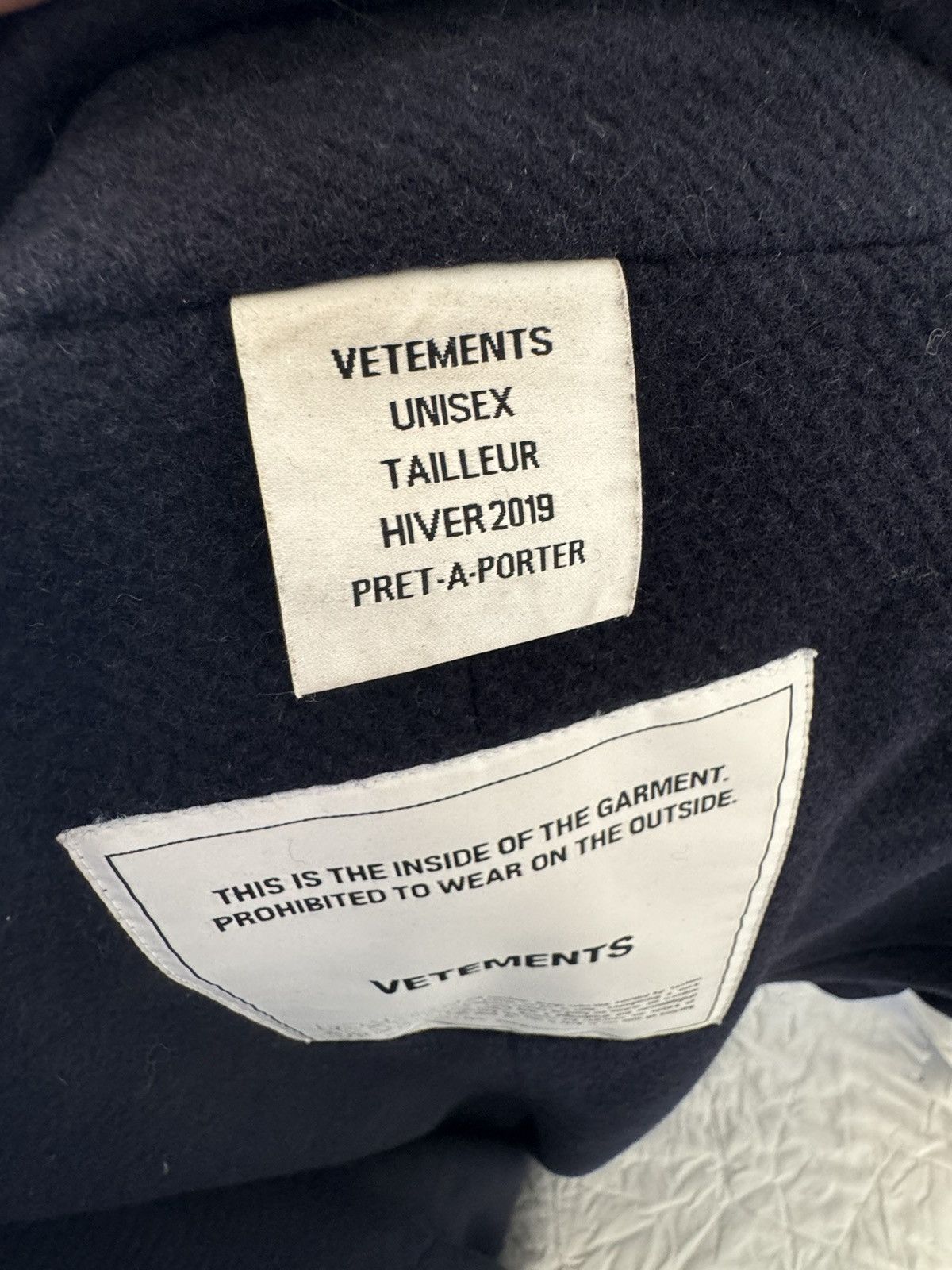 Vetements Vetements Reversible long coat Size US M / EU 48-50 / 2 - 6 Thumbnail