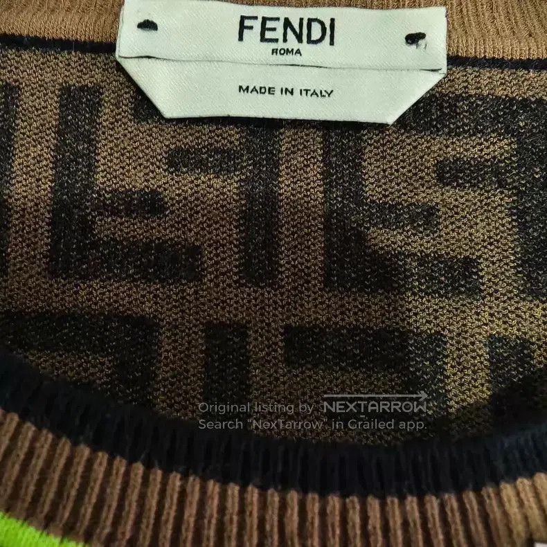 Fendi Fendi Printed Monogram Short Knit Top Size XS / US 0-2 / IT 36-38 - 4 Thumbnail