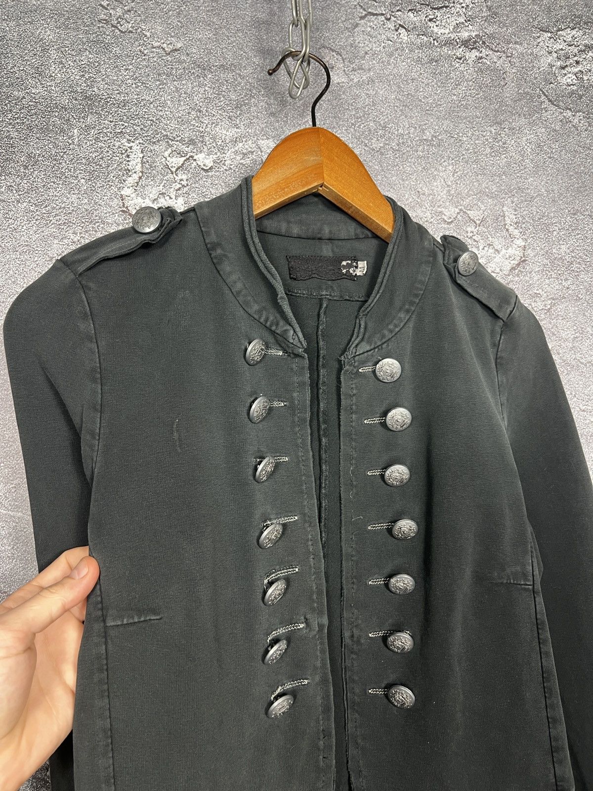 Hysteric Glamour 00s Military Napoleon Washed Jacket Gothic Balmain Style Size M / US 6-8 / IT 42-44 - 4 Thumbnail
