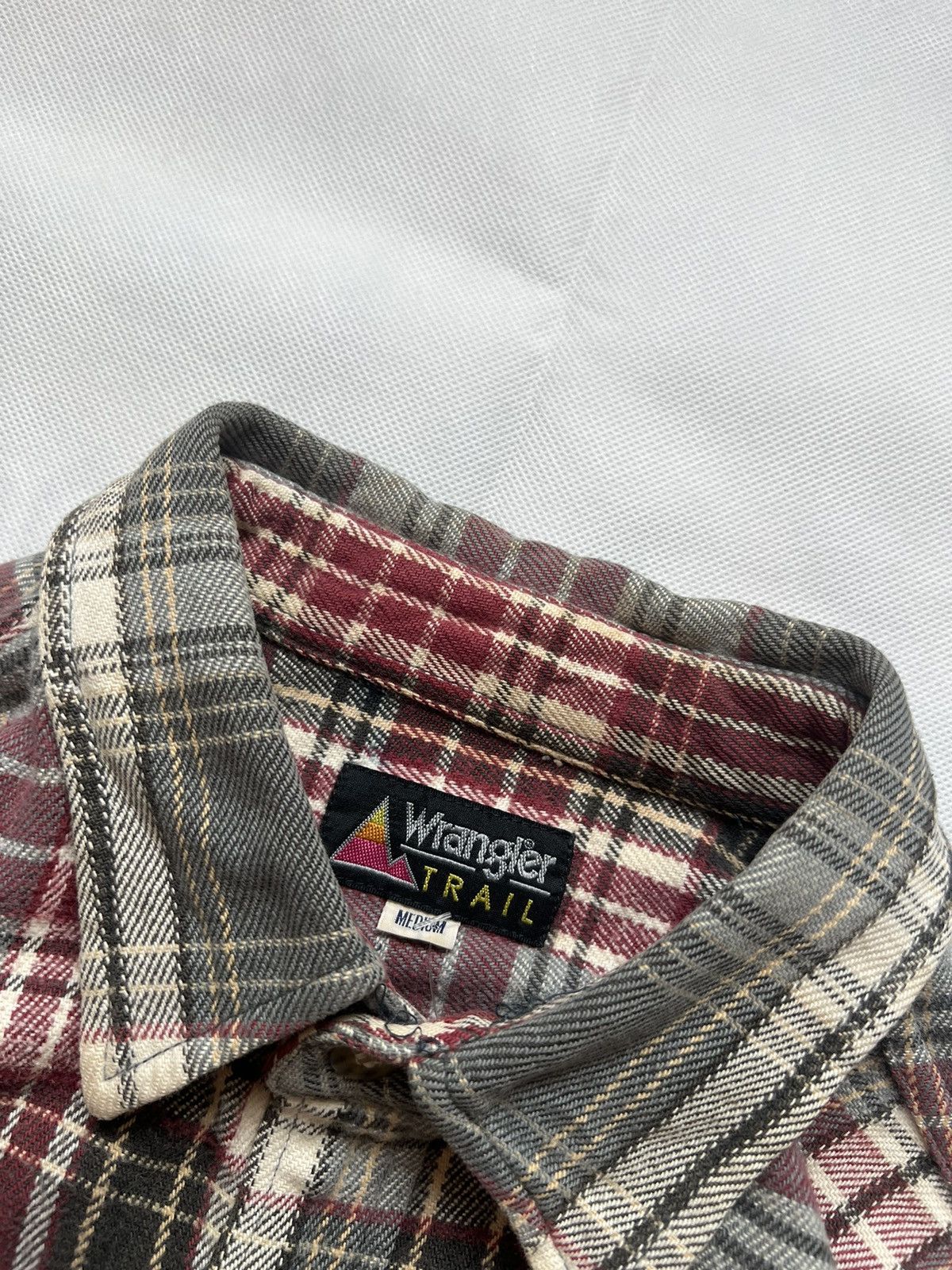 Flannel Vintage Wrangler Trail Plaid Red Checkered Flannel Shirt Size US M / EU 48-50 / 2 - 4 Thumbnail
