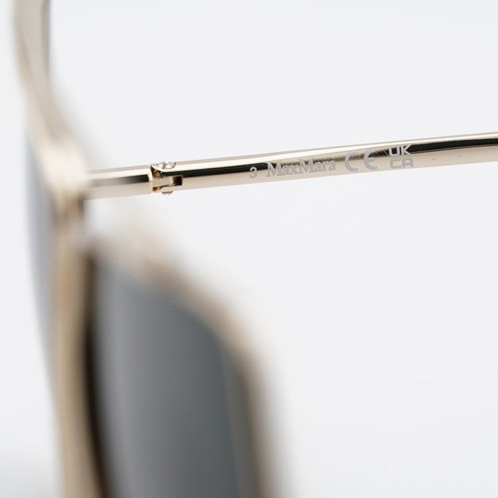 Max Mara Max Mara MM0102 32P Sunglasses Gold Butterfly Frame, Green Size ONE SIZE - 9 Thumbnail