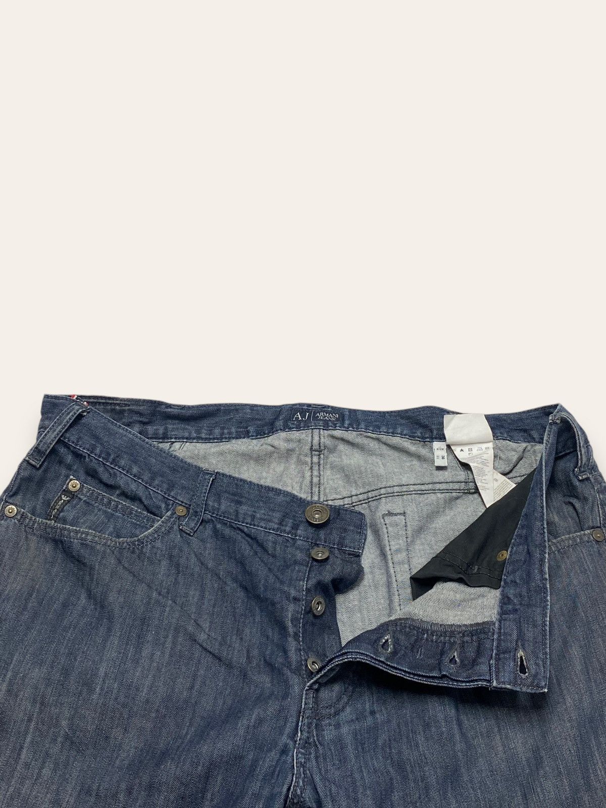 Armani Vintage ARMANI Dark Blue Denim Jeans Wide Baggy Y2K Size US 38 / EU 54 - 6 Thumbnail