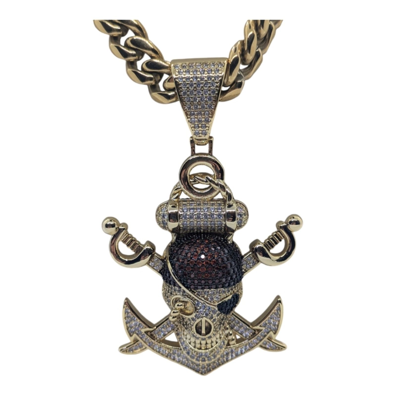 The Unbranded Brand 14kt Gold Filled Skull and 14k Gold Filled Necklace Size ONE SIZE - 1 Thumbnail
