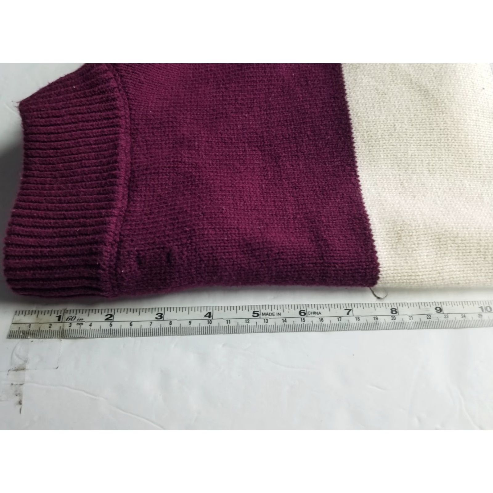 Lucky Brand Lucky Brand Sweater Women Medium Purple Pullover Knit Striped Casual Stretch Size M / US 6-8 / IT 42-44 - 5 Thumbnail