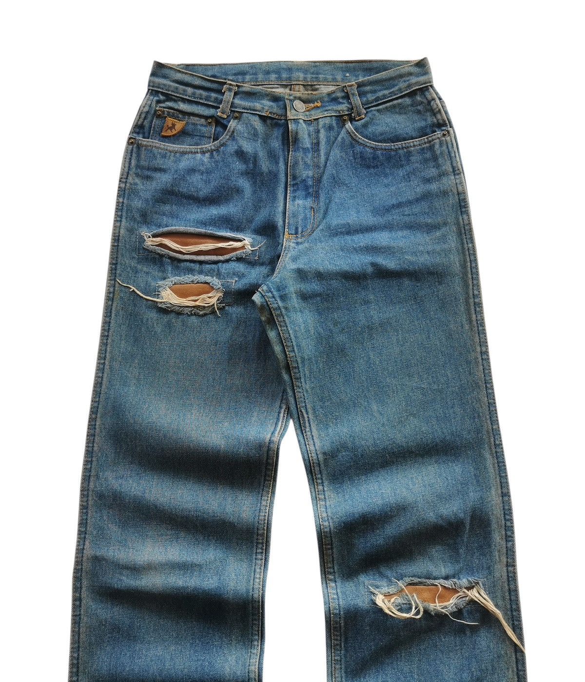 PPFM Vintage Lois Pussy Scratch Patchwork Denim Jeans Size US 27 - 5 Thumbnail