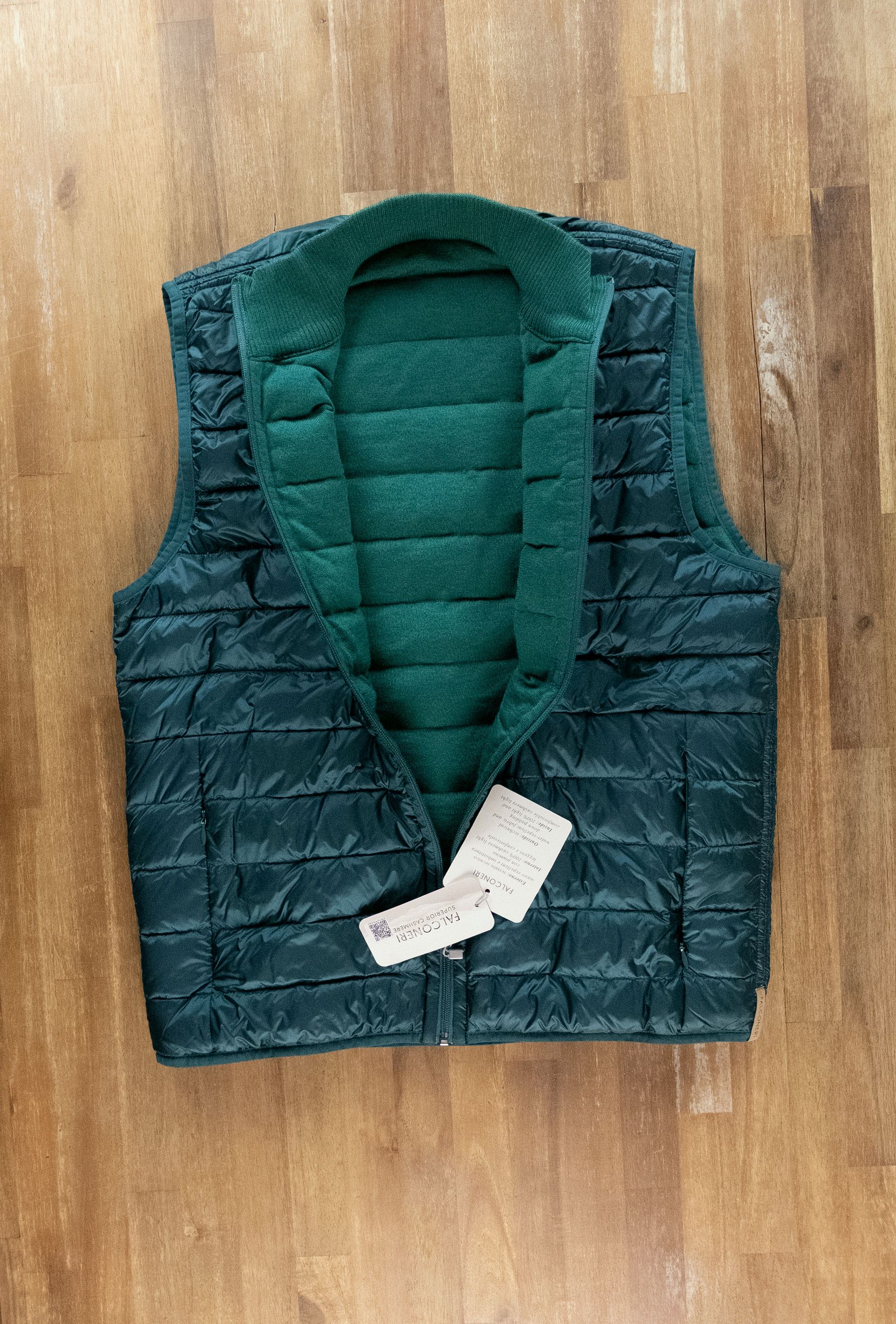 Other FALCONERI green reversible cashmere & nylon vest Large Size US L / EU 52-54 / 3 - 4 Thumbnail