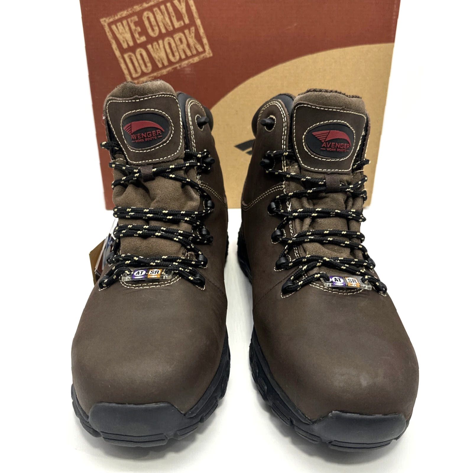 Vintage AVENGER Flight Mens Size 12 2E Aluminum Toe Work Boot A7420 Waterproof Leather Brown EE Casual Boots Size US 12 / EU 45 - 3 Thumbnail