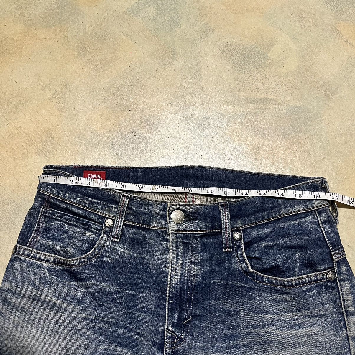 Edwin Edwin Blue Trip Distressed Design Denim Jeans Size US 33 - 9 Thumbnail